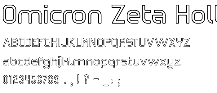 Omicron Zeta Hollow font
